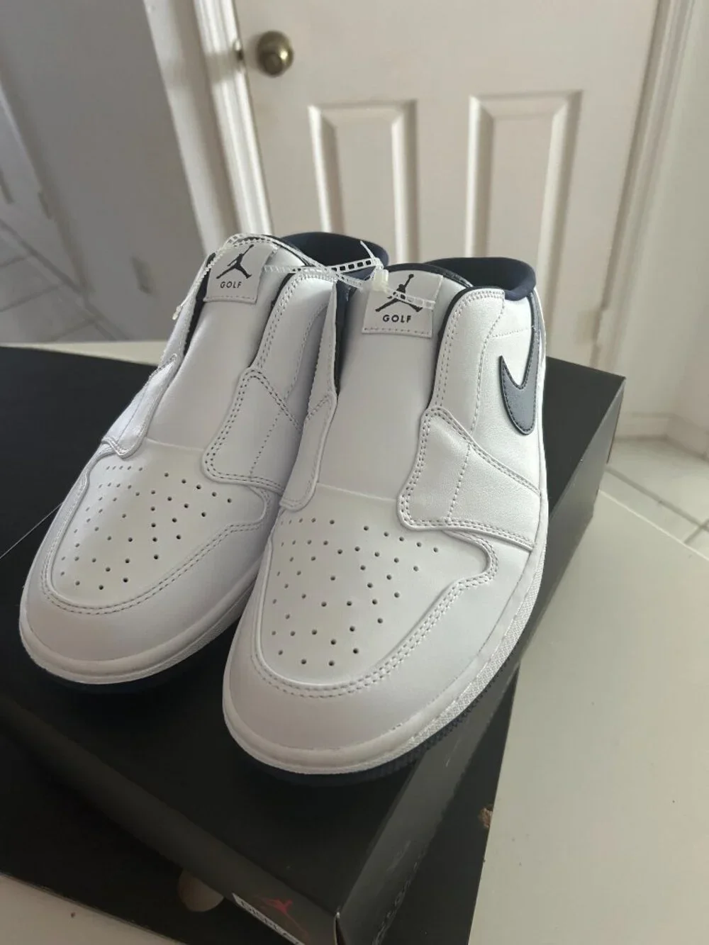 Nike Air Jordan Mule Golf ‘White/Midnight Navy’ Men’s Size 11 FJ1New without box